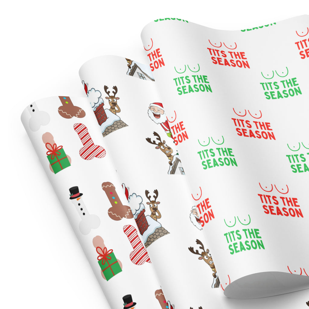 Spicy Christmas Wrapping Paper Sheets (3-Pack)