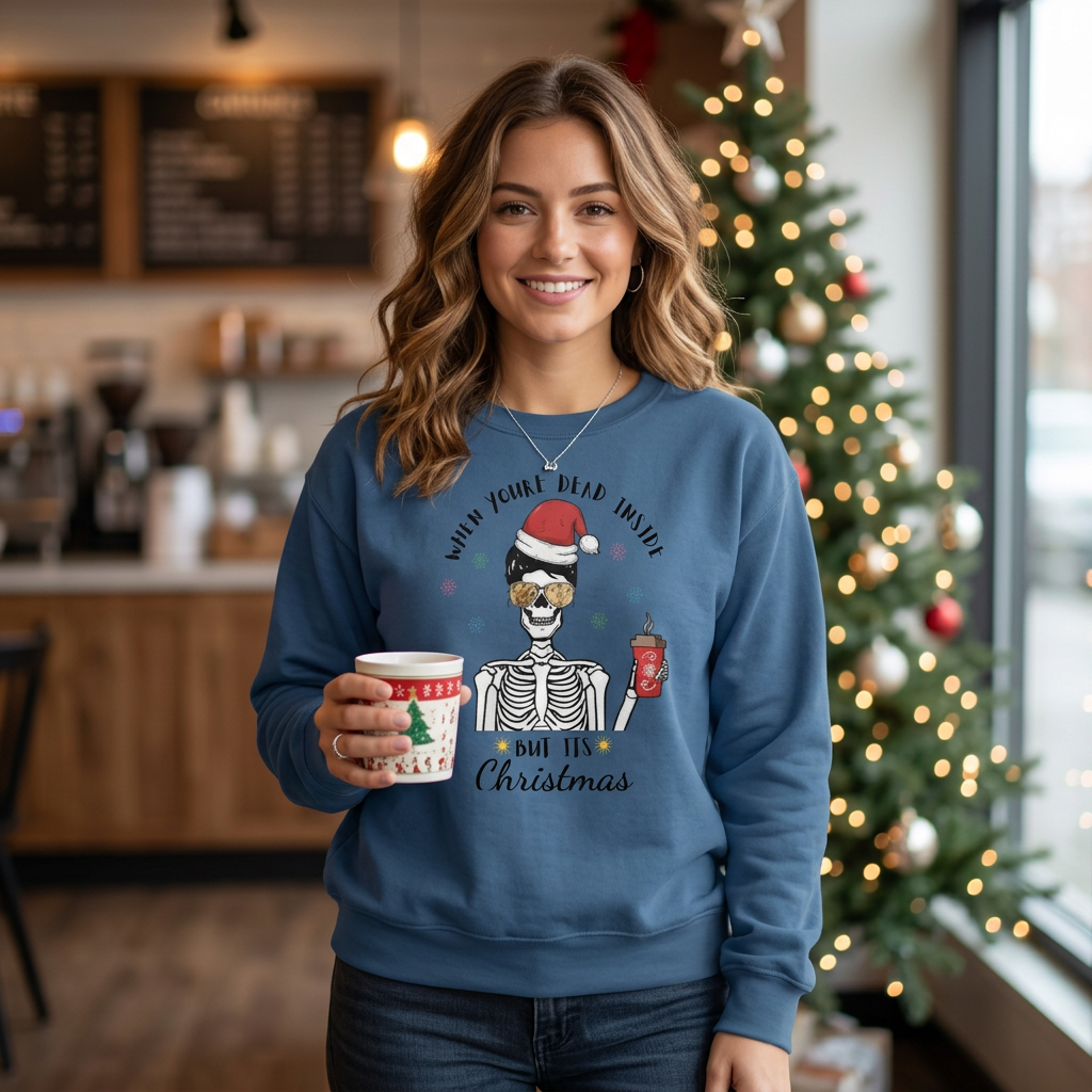 "When You're Dead Inside But It's Christmas" Sweatshirt (S-XL, 9 Colors)