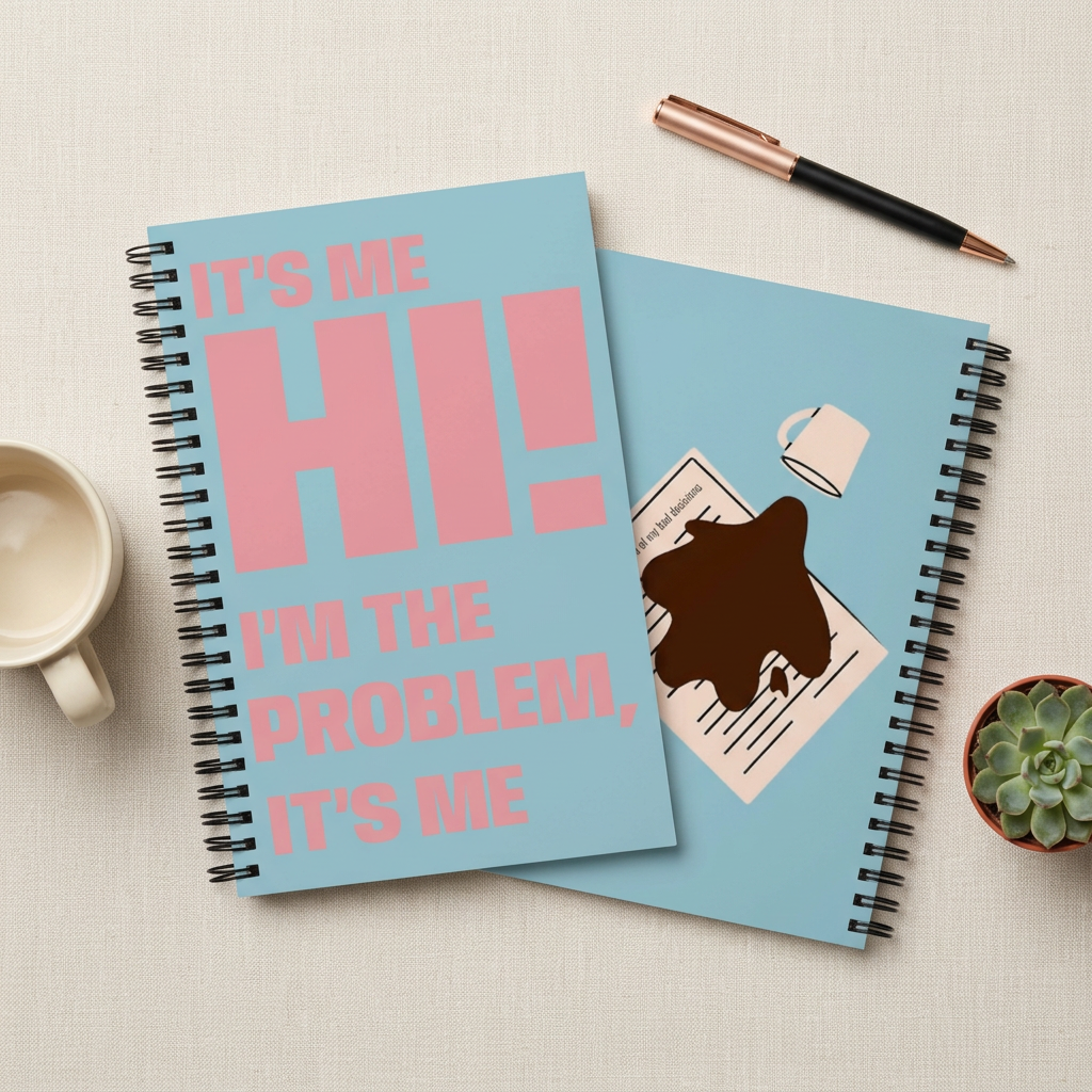 "I'm The Problem" Funny Quote Spiral Notebook – Sarcastic Humor Journal