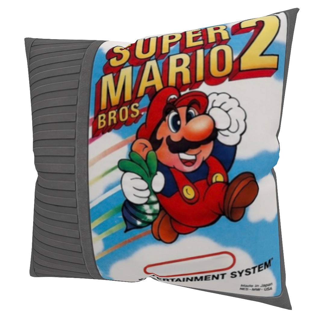 Level Up Your Space: Retro Video Game Cartridge & Controller Plush Throw Pillows