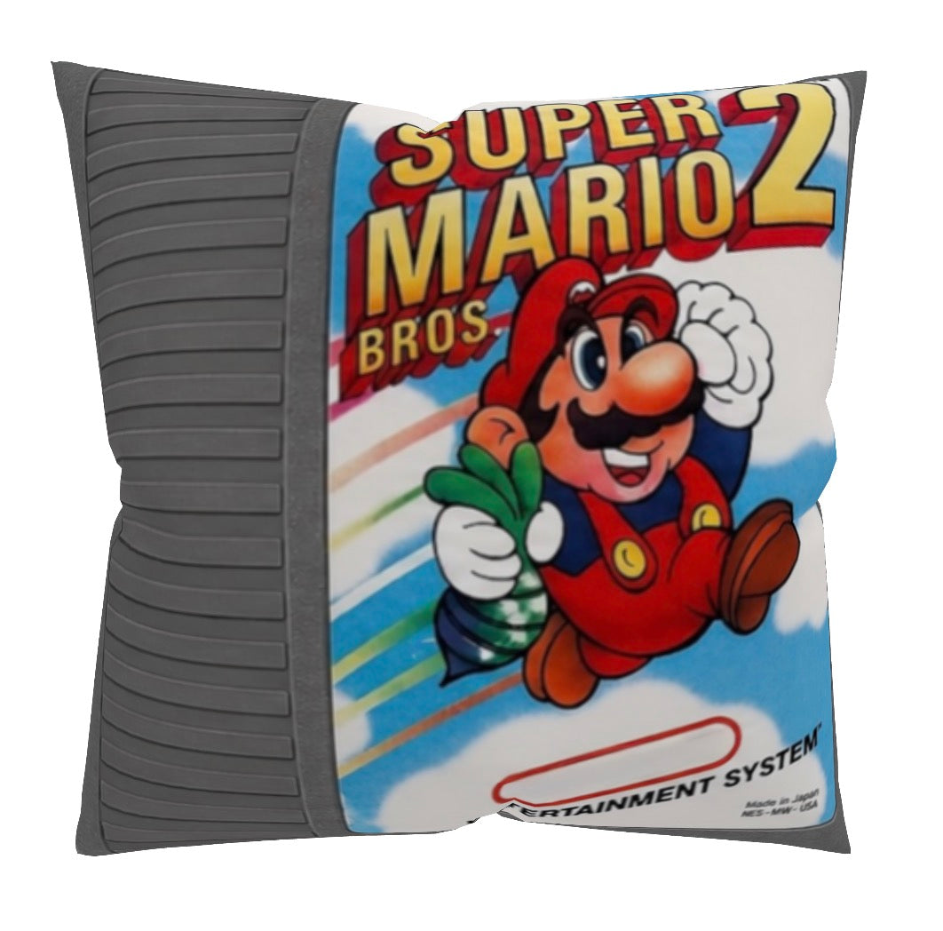 Level Up Your Space: Retro Video Game Cartridge & Controller Plush Throw Pillows