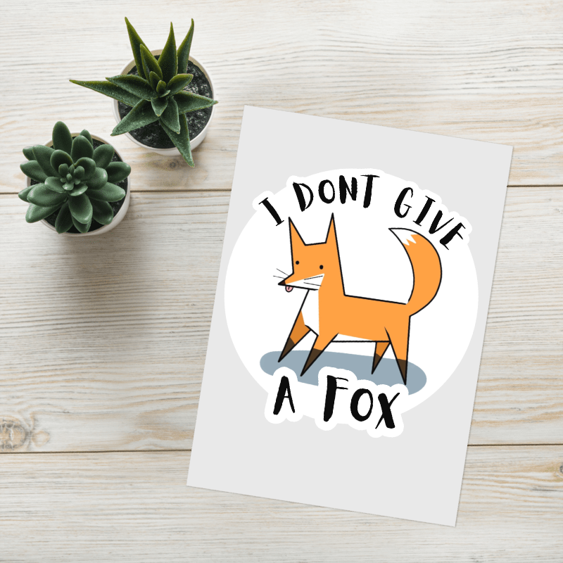Funny Animal Puns Sticker Sheet - Sarcastic Aesthetic Decals 5.8" x 8.3" | Don’t Give A Fox | Duck Off