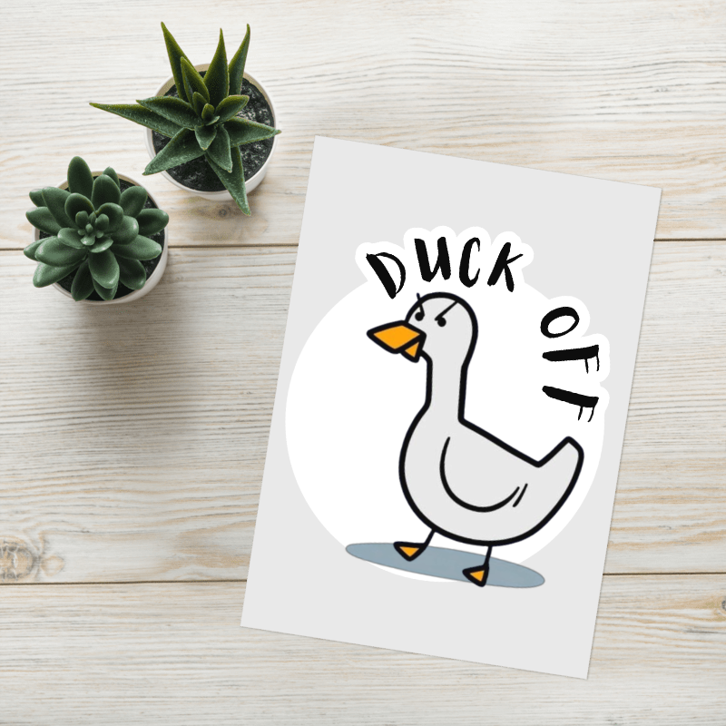 Funny Animal Puns Sticker Sheet - Sarcastic Aesthetic Decals 5.8" x 8.3" | Don’t Give A Fox | Duck Off