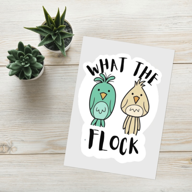 Funny Animal Puns Sticker Sheet - Sarcastic Aesthetic Decals 5.8" x 8.3" | Don’t Give A Fox | Duck Off